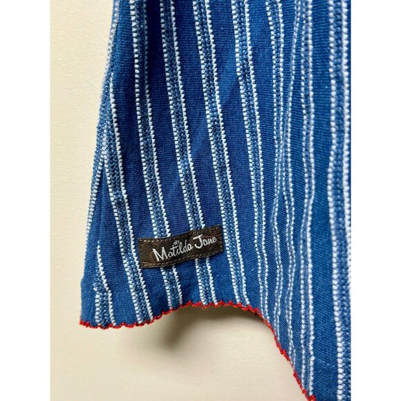 NWT MATILDA JANE Roxie Striped Tank Smocked Denim, Sz XL - Picture 9 of 11